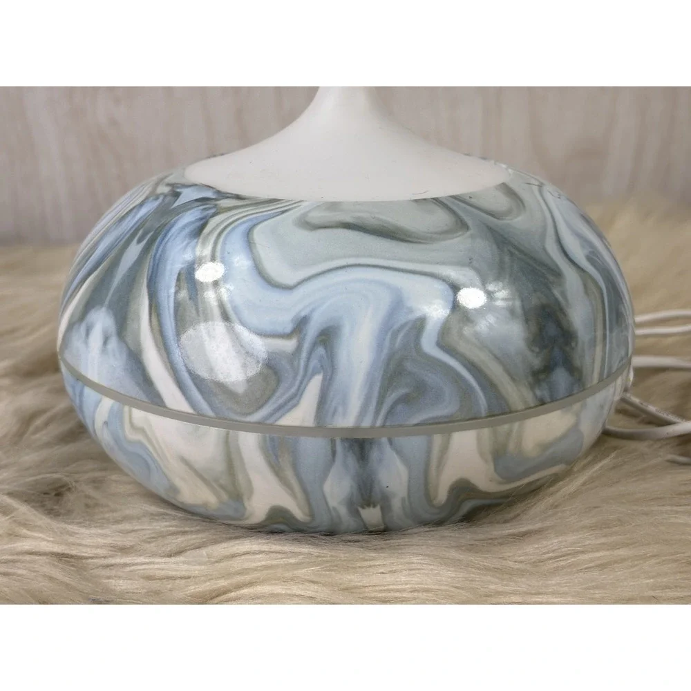Essential Oil Diffuser Blue White Marble Ultrasonic Cool Mist LED Aromatherapy